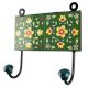Forest Green Floral Ceramic Tile Hook